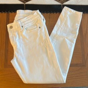 Ralph Lauren white denim cropped skinny jeans
